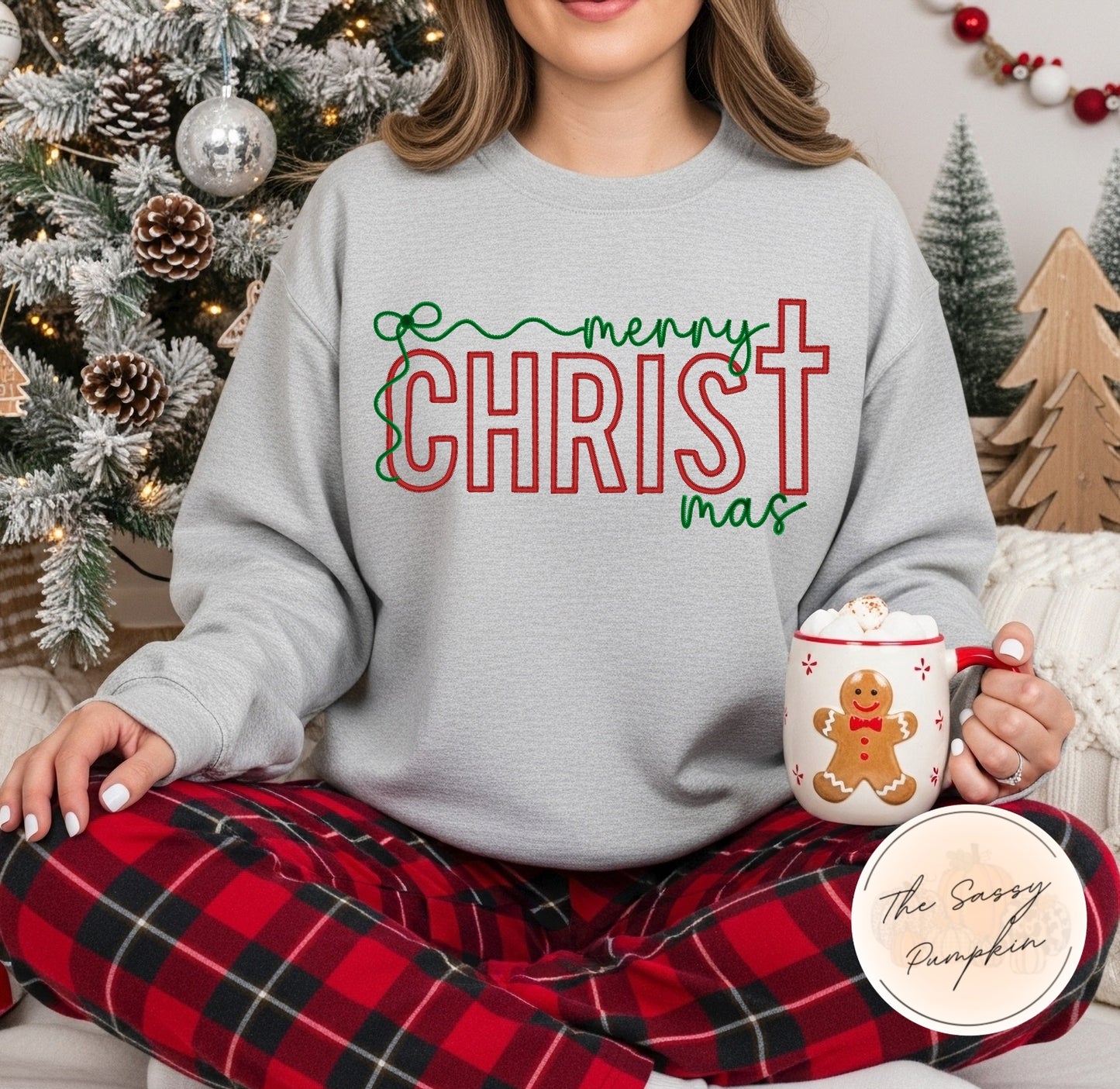 Merry “Christ” Mas Faux Embroidery!