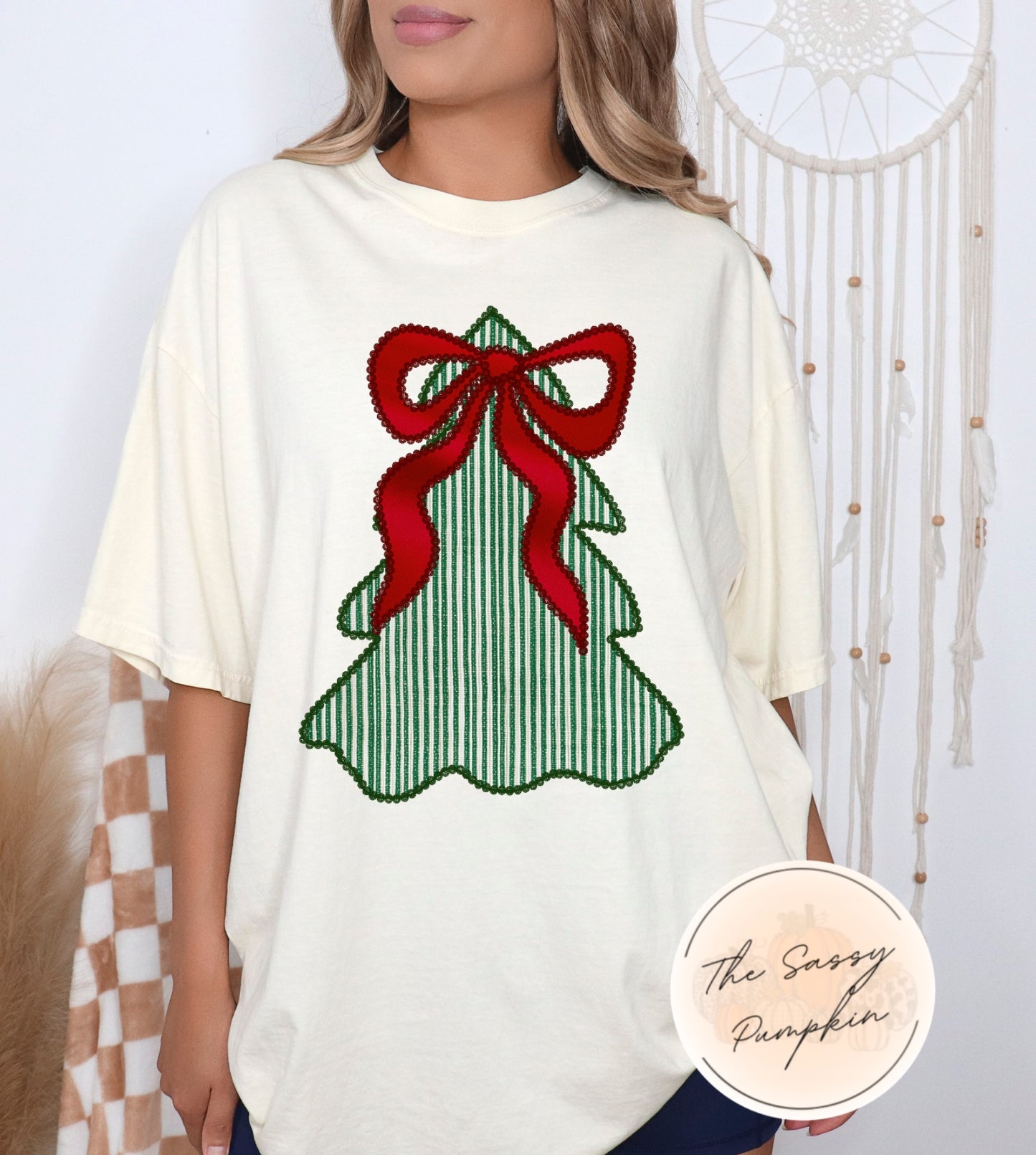 Faux Appliqué Christmas Tree!